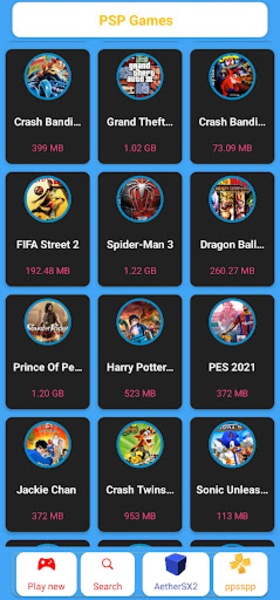 Psp best sale app store