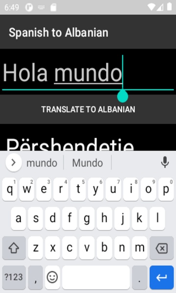 Spanish to Albanian Translator - Preview 3