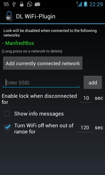 Delayed Lock WiFi-Plugin - Preview 2