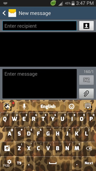 GO Keyboard Wild Leopard Theme - Preview 6