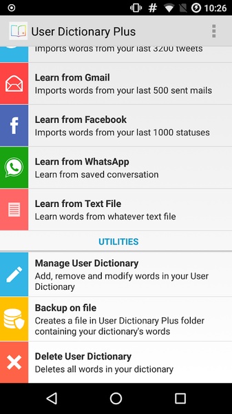 User Dictionary Plus (Free) - Preview 4