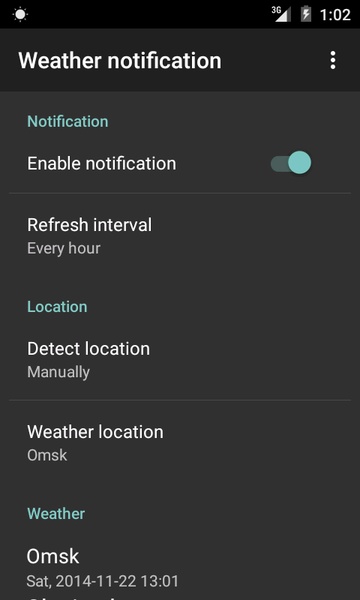 Weather notification - Preview 3
