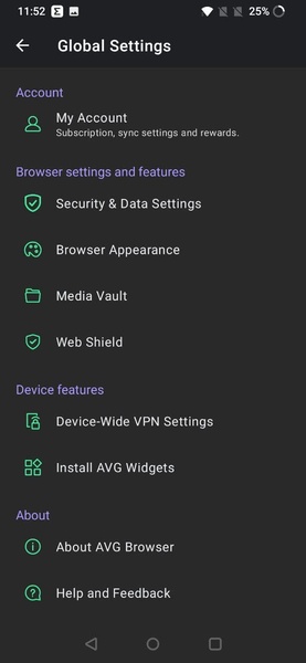 AVG Browser - Preview 2