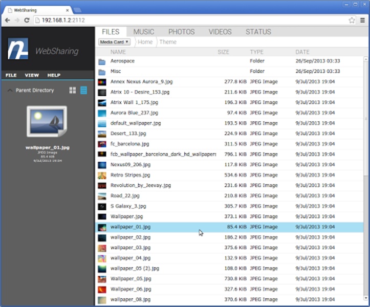 WebSharing Lite - Preview 5