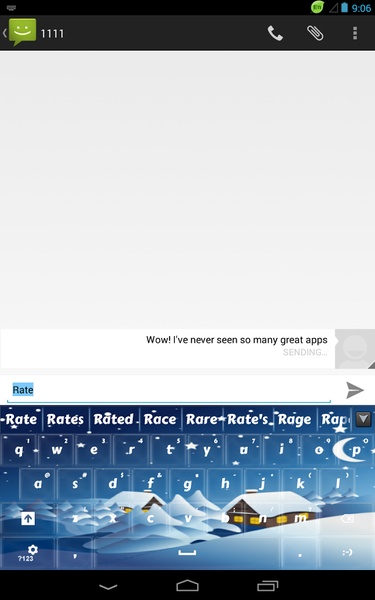 GO Keyboard Winter Theme - Preview 1