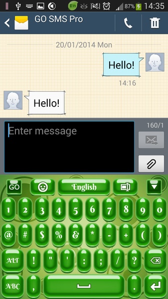 GO Keyboard Green - Preview 9