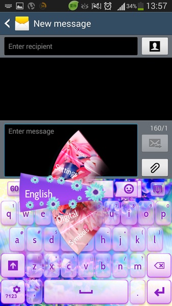 GO Keyboard Flower Keyboard Theme - Preview 12