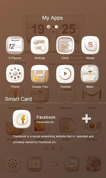 White Wooden GOLauncher EX Theme - Preview 3