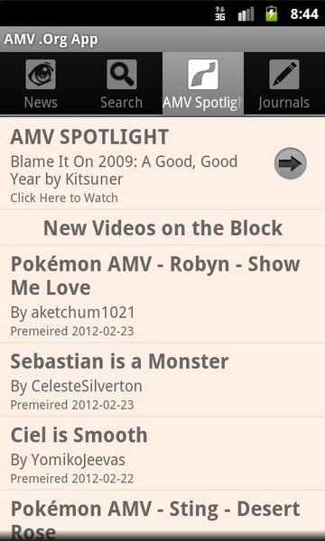 AMV .Org App - Preview 4