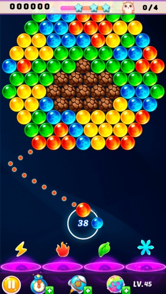 Bubble Shooter Rainbow 🌈 Level 46 - 55  Shoot and Pop Puzzle Game  @GamePointPK 