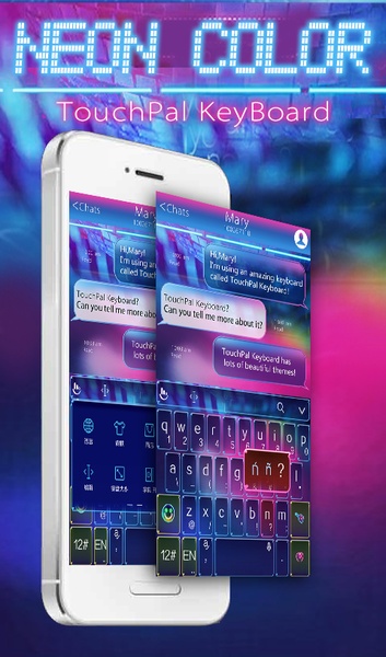 TouchPal SkinPack Colorful Neon - Preview 4
