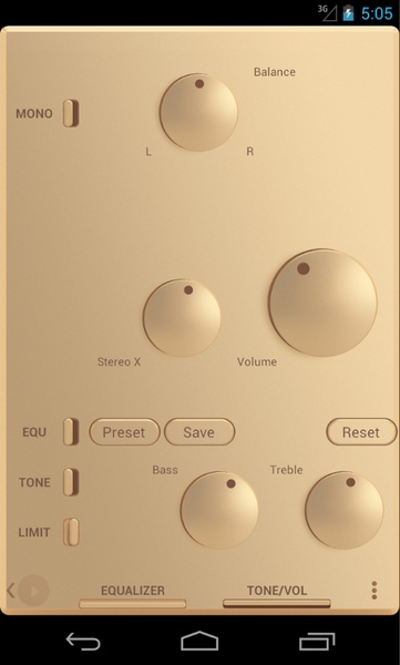 Poweramp Champagne Gold Skin - Preview 5