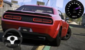 Fast Simulator Dodge Demon Parking City screenshot 1