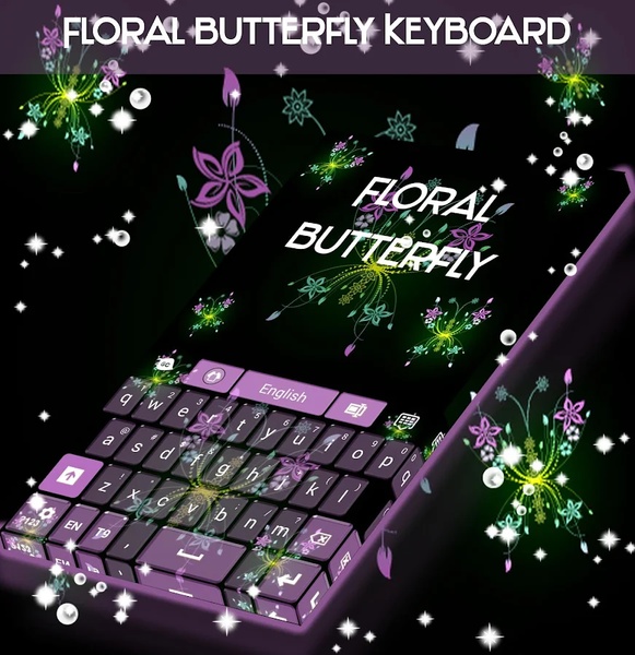 Floral Butterfly Keyboard - Preview 2