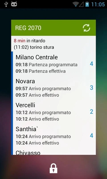 Train Timetable Italy Widgets - Preview 1