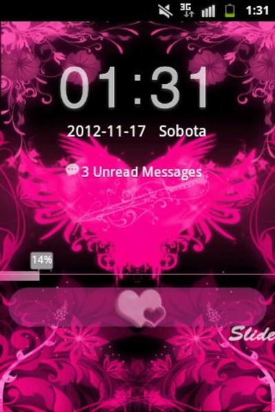 GO Locker Theme Pink Hearts - Preview 1