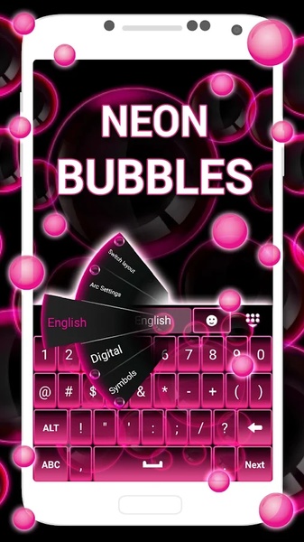 Neon Bubbles Keyboard - Preview 4