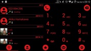 Dialer Theme Black Red drupe screenshot 1