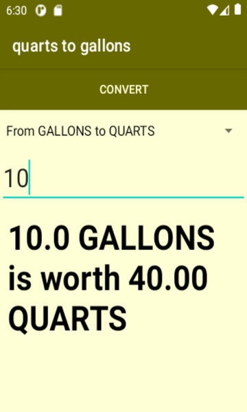 quarts to gallons converter - Preview 2