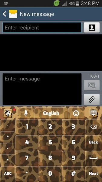 GO Keyboard Wild Leopard Theme - Preview 2