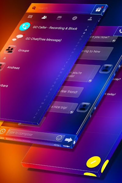 Color GO SMS Theme - Preview 1