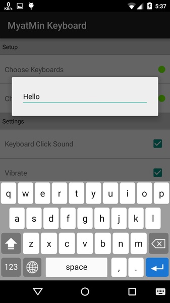 MyatMin Keyboard - Preview 1