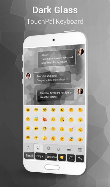 TouchPal SkinPack Dark Glass - Preview 1