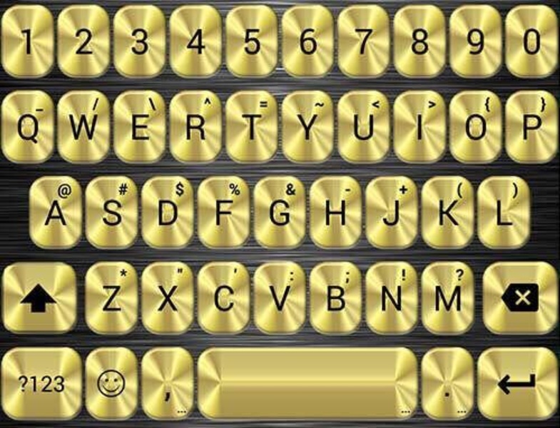 Theme Metallic Gold for Emoji Keyboard - Preview 2