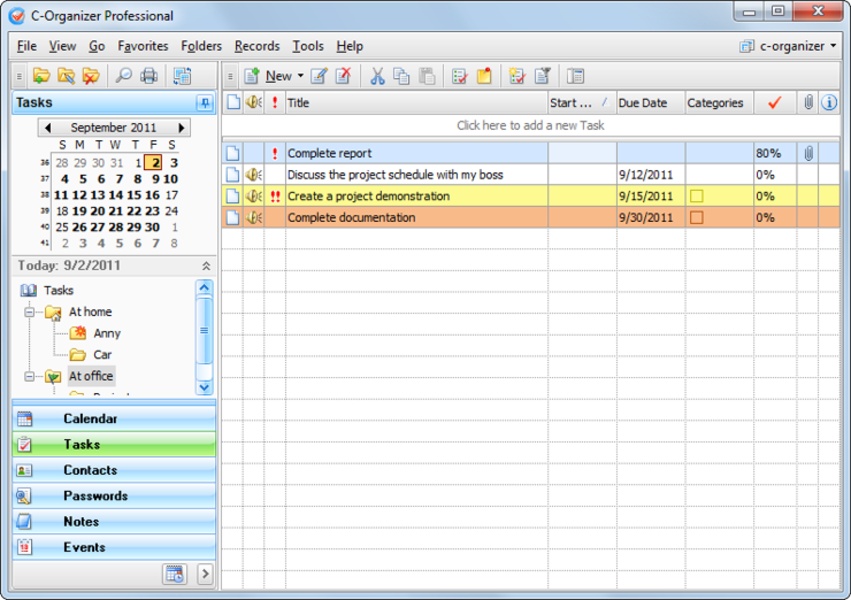 C-Organizer 10.0.1 Snapshots 4