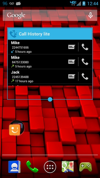 Call log widget lite - Preview 1