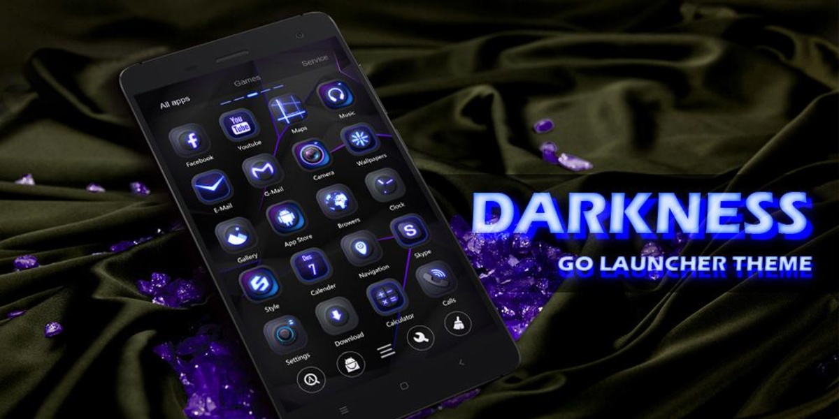 Darkness GOLauncher EX Theme - Preview 1