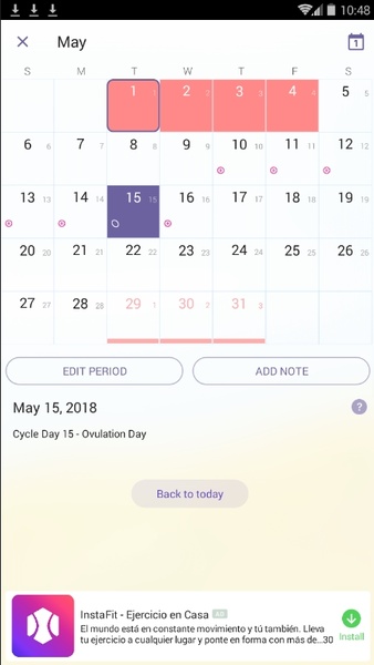 Period Tracker, Ovulation Calendar & Fertility app for Android - Download the APK from Uptodown