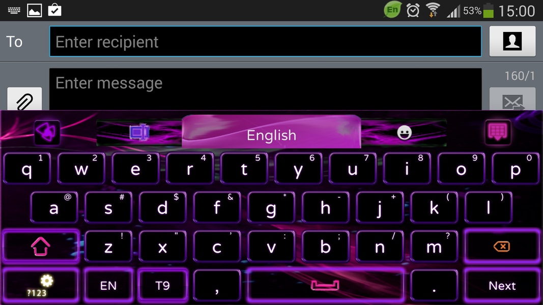 Purple Flame GO Keyboard theme - Preview 9