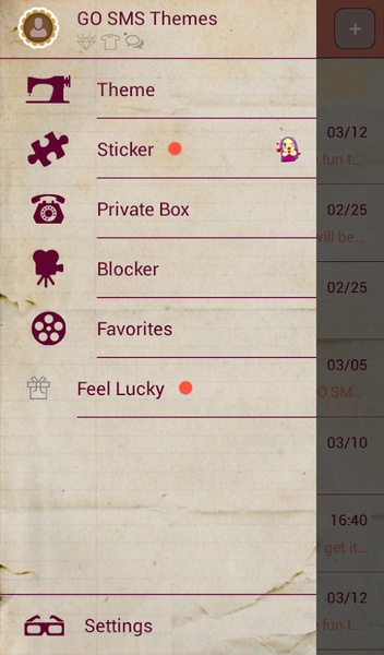GO SMS Retro Theme - Preview 5