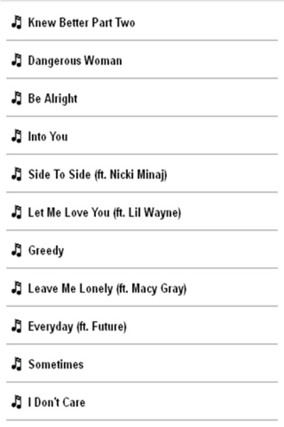 Ariana Grande Lyrics - Preview 1