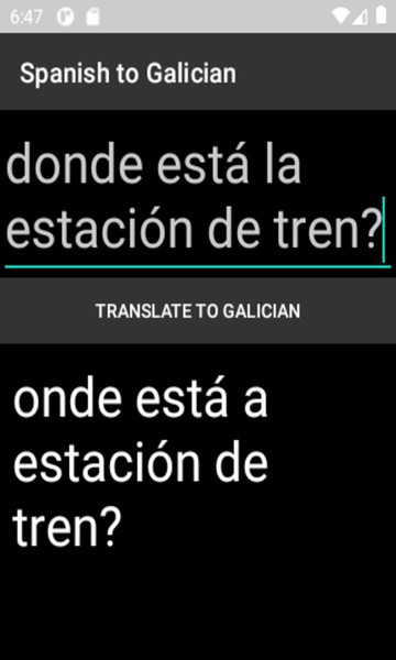 Spanish to Galician Translator - Preview 2