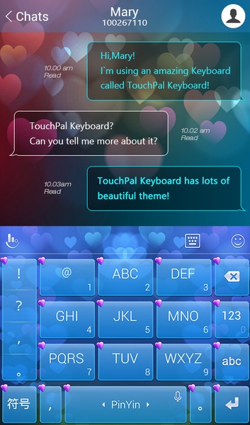 TouchPal SkinPack Magic Love for Boy - Preview 2