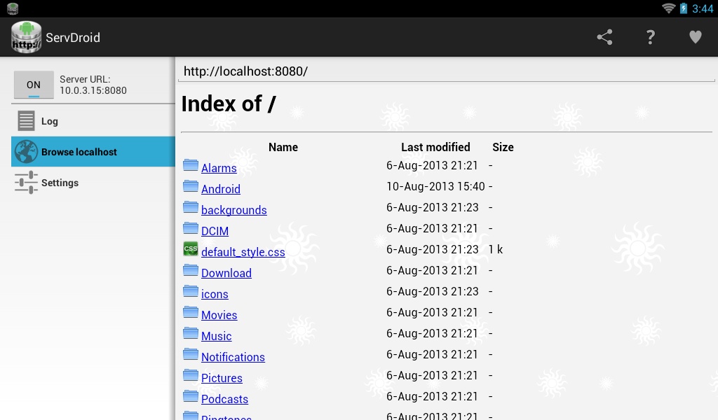 ServDroid - Preview 2