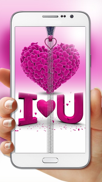Pink Love Zipper Lock - Preview 3