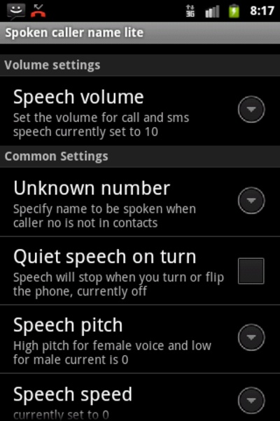 Spoken caller name lite free - Preview 2