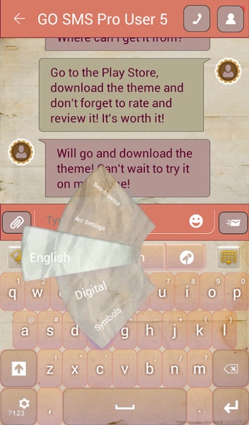 GO SMS Retro Theme - Preview 2