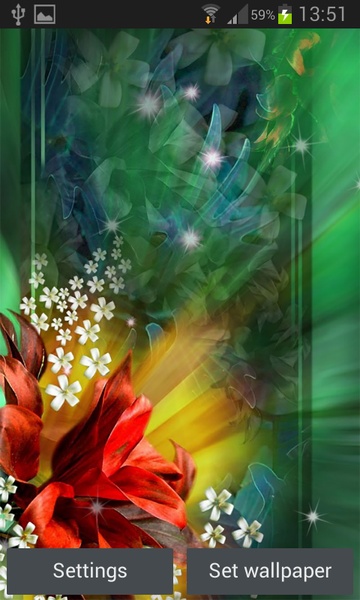 Glitter Flowers Live Wallpaper - Preview 2