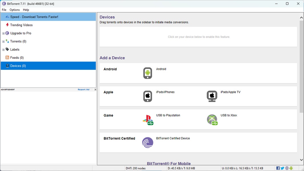 BitTorrent Classic Premium Fast, Reliable, Safe Torrents for Desktop