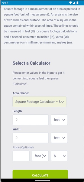 Square Footage Calculator - Preview 2