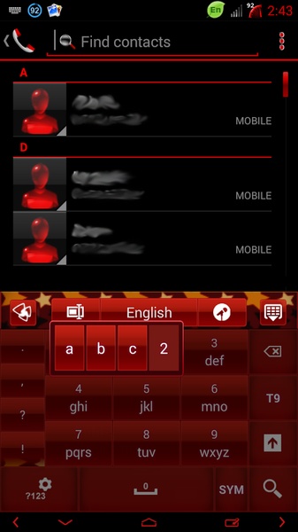 Red Star GO Keyboard Theme - Preview 5