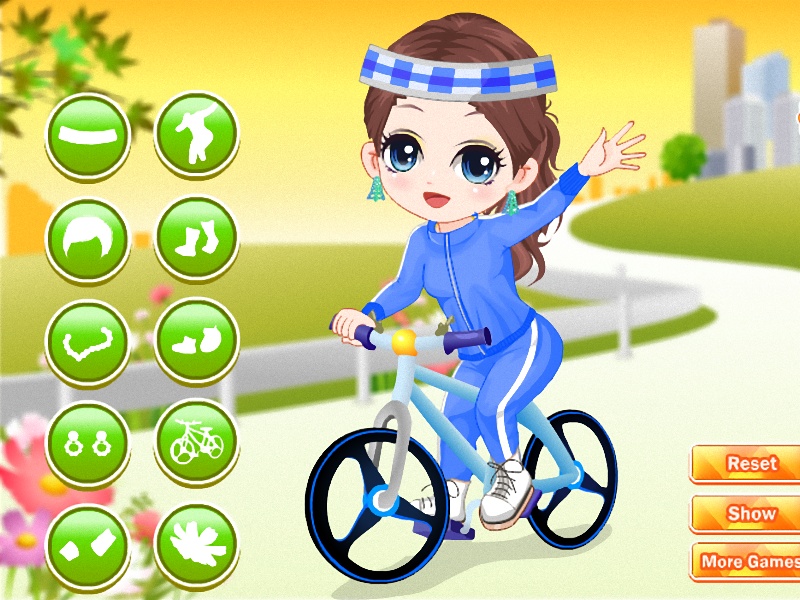 The little girl learn bicycle - Preview 4
