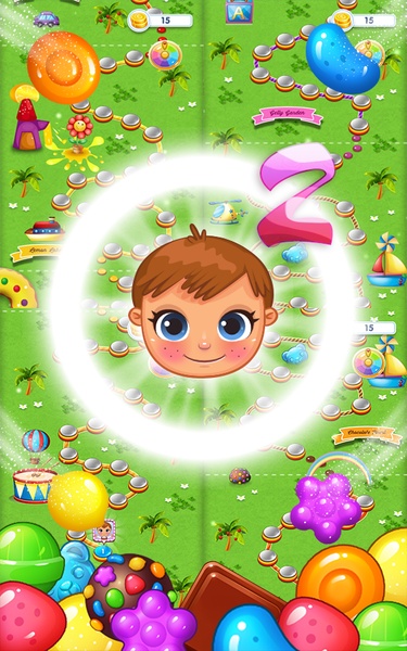 Sweet Day 2 - Adventure Jelly Puzzle Match 3 Game - Preview 2