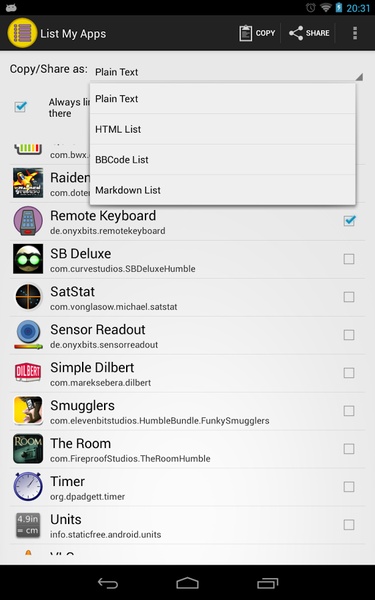 List My Apps - Preview 3