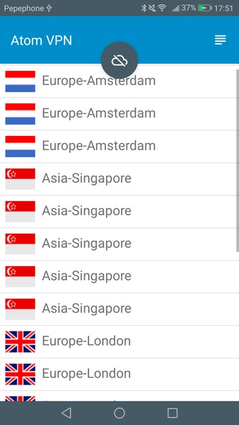 Atom VPN for Android Download the APK from Uptodown