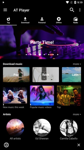 AT Player: Free Music Downloader & Player